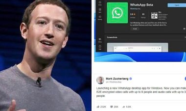 Mark Zuckerberg releases a new version of WhatsApp for Windows.