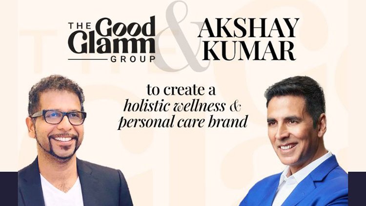 Together, Akshay Kumar and The Good Glamm Group will develop items for men's wellness.