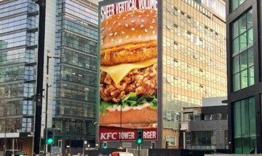 KFC's Tower Burger exceeds TV height limits, posing broadcasting challenges