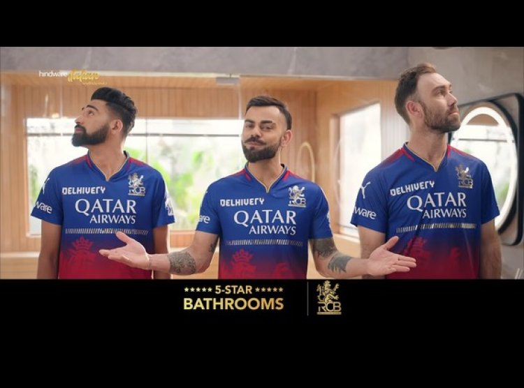 Luxurious bathroom experiences showcased with RCB cricketers, exuding sophistication