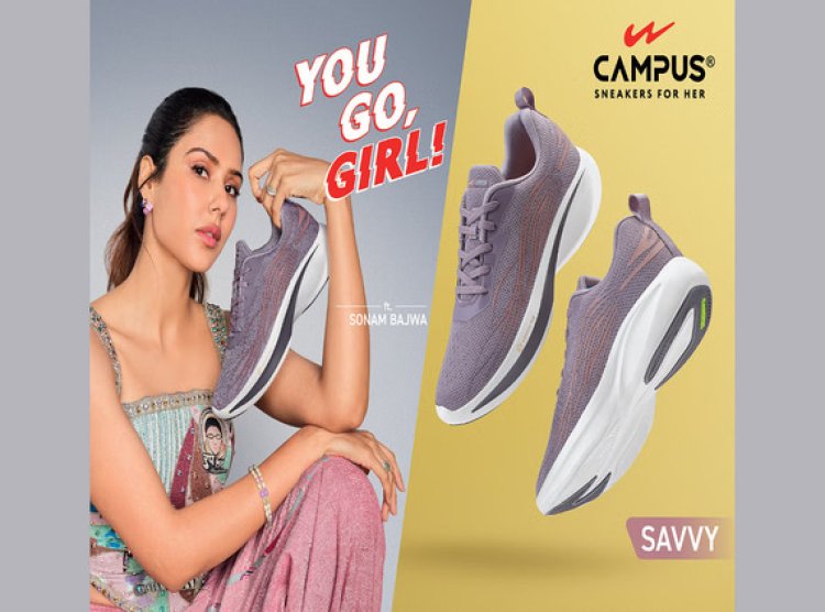 Sonam Bajwa urges women to embrace personal style with Campus sneakers.