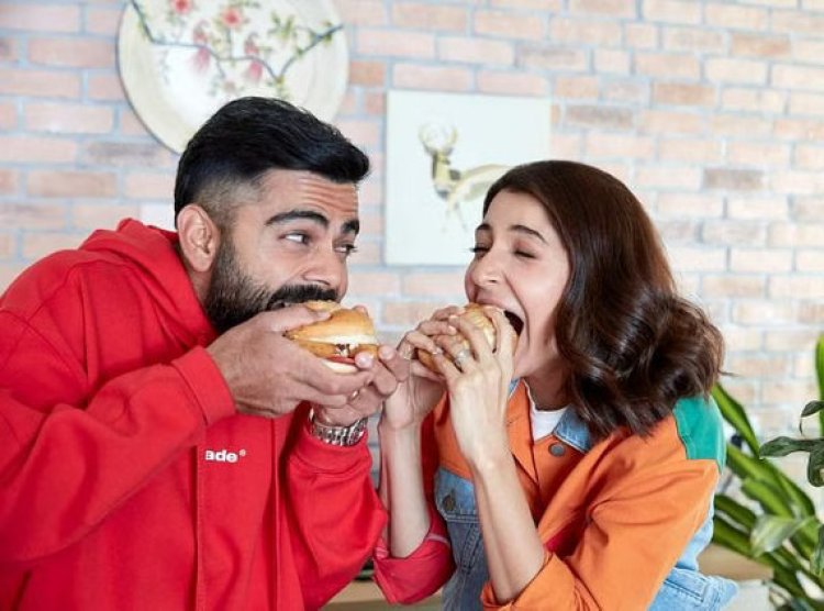 Anushka Sharma, Virat Kohli promote Blue Tribe's plant-based Soya Chaap