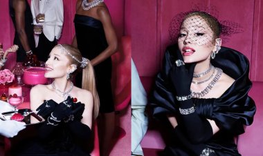 Ariana Grande Shimmers in Swarovski's Dreamy Holiday Campaign