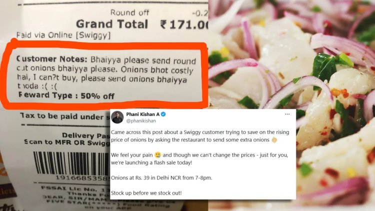 Swiggy Steps In to Help Delhiite Battling Onion Prices