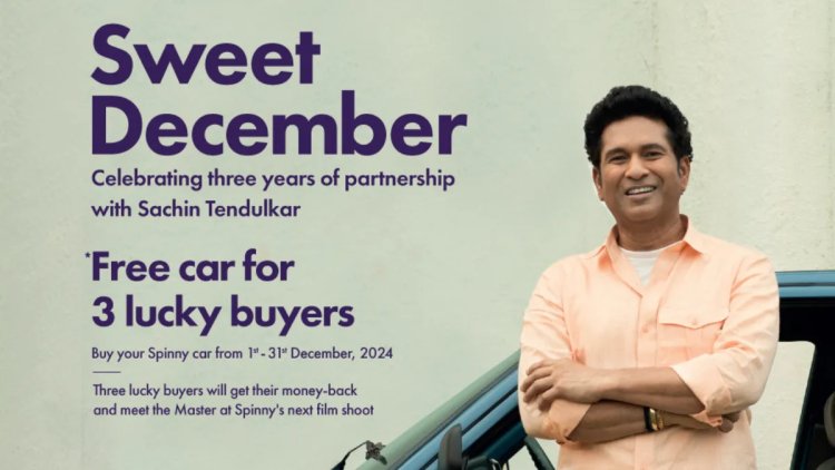 Spinny & Sachin Tendulkar Celebrate 3-Year Partnership with ‘Sweet December’