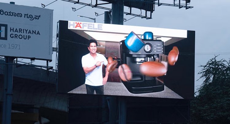 Hafele Unveils Groundbreaking Anamorphic Billboard with Sachin Tendulkar