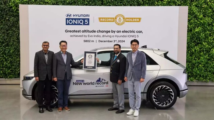 Hyundai IONIQ 5 Achieves Record for Highest Altitude Change by EV