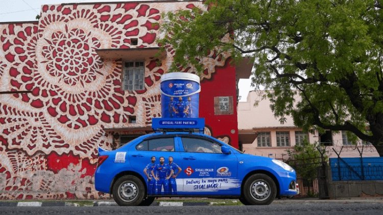 Shalimar Paints & MI Fan Car Drive: Delhi Gets Painted Blue