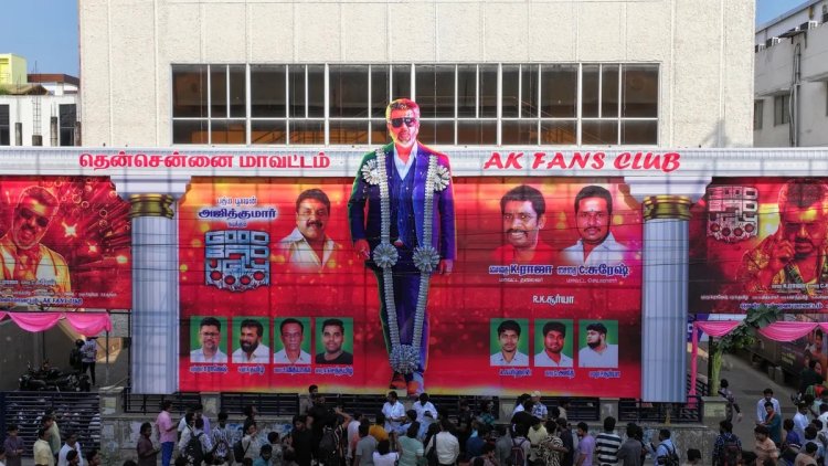 Ajith Kumar Fans Craft 15‑Foot Milk Bikis Garland for Blockbuster