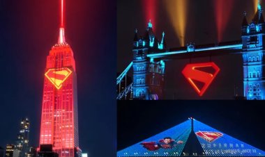 Superman’s Global Promotions Light Up Mumbai to Paris
