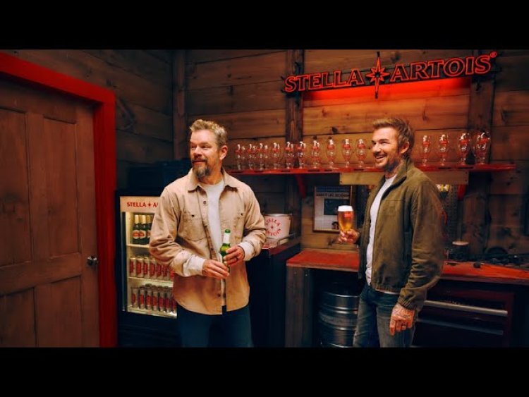 Beckham and Damon’s Stella Ad Turns Collecting Into Comedy