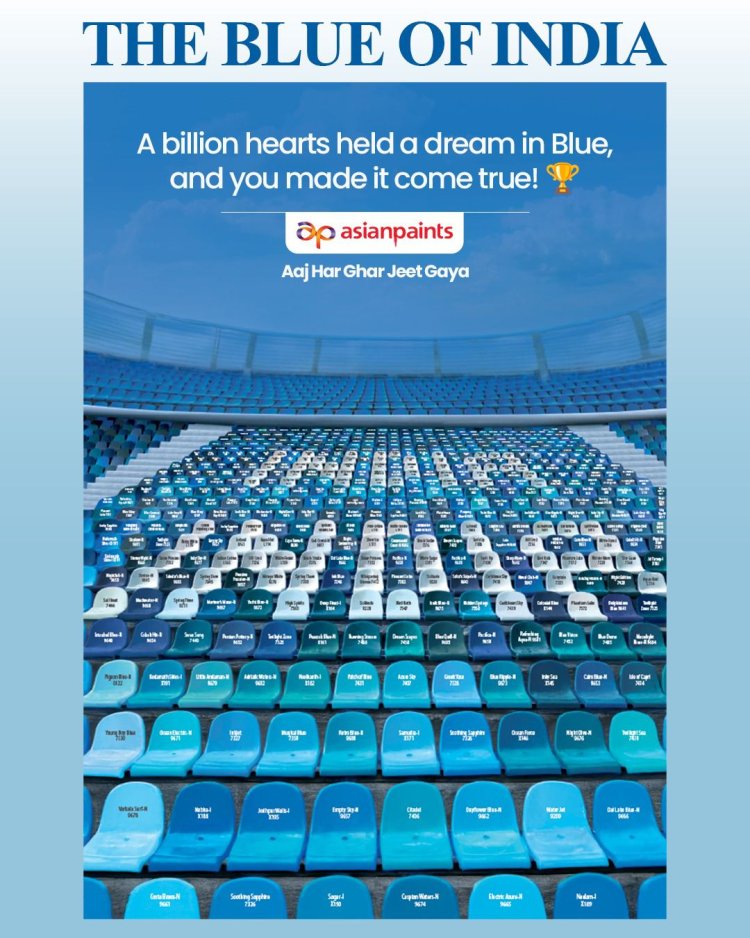 Asian Paints celebrates ‘India Wala Blue’, a tribute to the spirit of the game and the Women in Blue