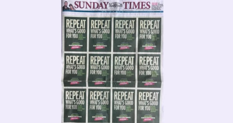 Zomato Uses Repetition-Led Print Campaign to Promote Healthy Subscriptions