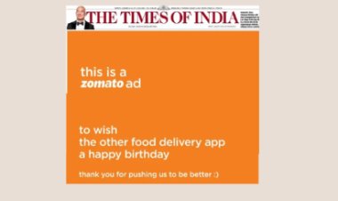 Zomato Wishes Swiggy a Happy Birthday in Rare Print Ad