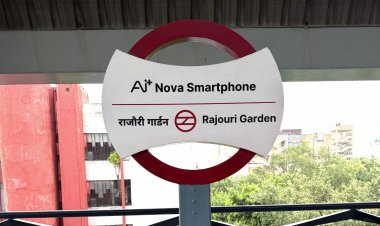 Ai+ Smartphone Takes Over Rajouri Garden Metro Station in Landmark Delhi Metro Association