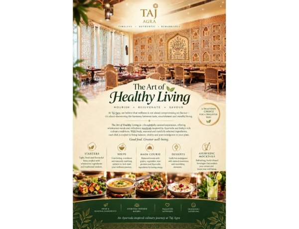 Taj Agra Presents ‘The Art of Healthy Living’ with Ayurveda-Inspired Culinary Experiences